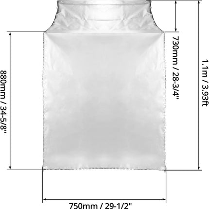 Washer and Dryer Covers, Heavy Duty Waterproof Washing Machine Cover for Most Top Load or Front Load Machine, Dustproof, All Weather Protection, 29" W x 28" D x 43" H.