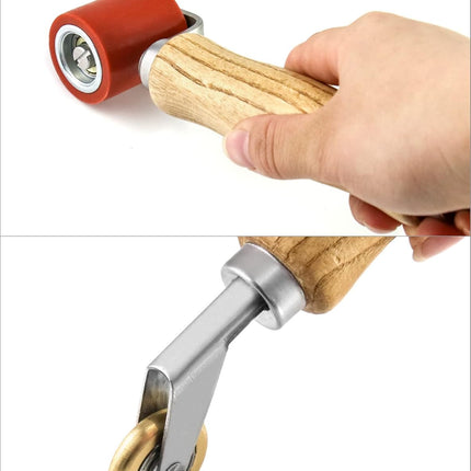 Seam Roller, 40mm Silicone Seam Roller with 6mm Brass Detail Penny Roller, Smoothing Seam Roller Tool for PVC/TPO/EPDM Single Ply Roofing Tape.