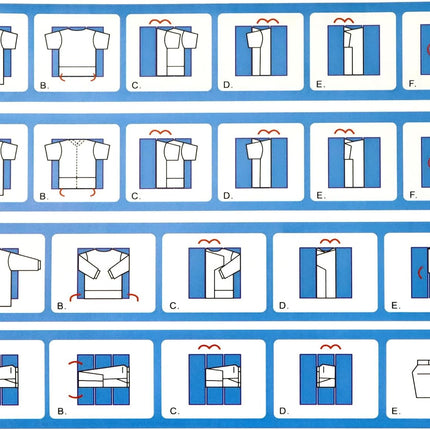 PP Composite Folding Board, 2 Pack Folding Clothes Board - Black + Blue, One-Hand Operation Laundry Folding Tool, Non-Slip Silicone Buckles, T Shirt Folder, Laundry Folders for All Garments.