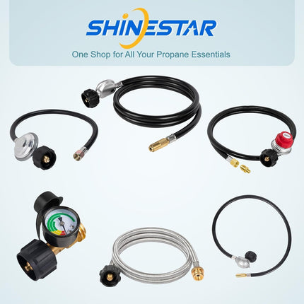 2 Feet Propane Regulator and Hose, Replacement Grill Part for Weber Spirit/Genesis, Blackstone 28"/36" Griddles, Patio Heater, Fire Pit and More, 3/8" Female Flare for Most LP Gas Grills.