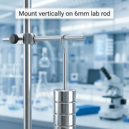 Lab Slotted Mass Set, Chromium-Plated Metal Slotted Weights, One Set - Total 1000g - Includes 9 Weights (100g Each) & One Hanger (100g).
