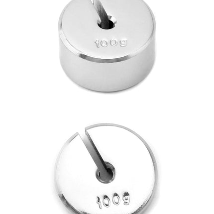 Lab Slotted Mass Set, Chromium-Plated Metal Slotted Weights, One Set - Total 1000g - Includes 9 Weights (100g Each) & One Hanger (100g).