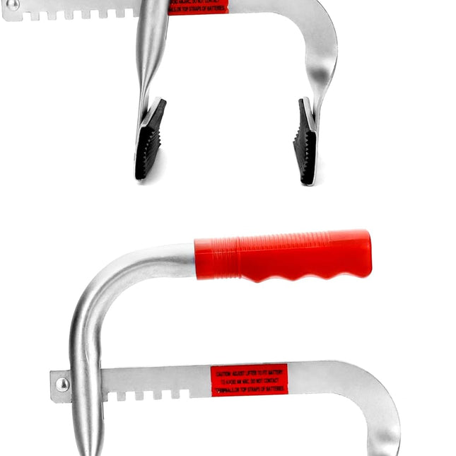 Battery Carrier, Battery Rack with Pads, Adjustable from 5" to 7", for Lifting and Carrying Batteries.
