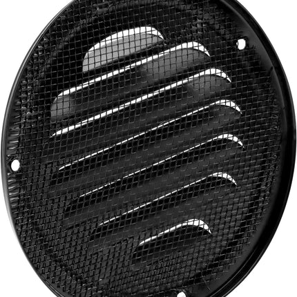 4" Black Soffit Vent Cover with Screen Mesh, 10 Pack Round Metal Air Vent Louver, 5-11/16" Diameter Grill Cover, Round HVAC Vents.