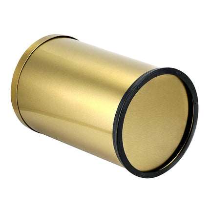 Antique Gold Trash Can, 2.4 Gallons Stainless Steel, Waterproof, Rustproof with Swing Lid.
