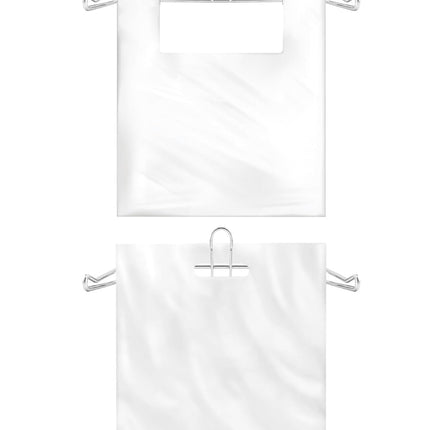 2-Pack T-Shirt Bag Rack Wall Mount, Chrome-Plated Metal T-Shirt Retail Bag Holders, 12-Inch Width, 6" Arm, Easy Install Bag Holder for Retail and Checkout Counters.