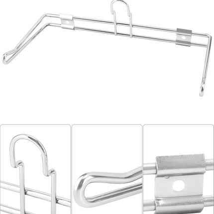 2-Pack T-Shirt Bag Rack Wall Mount, Chrome-Plated Metal T-Shirt Retail Bag Holders, 12-Inch Width, 6" Arm, Easy Install Bag Holder for Retail and Checkout Counters.