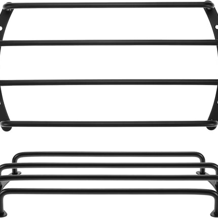 Speaker Grill Cover Set, 2 Pcs 10" Metal Bar Grille Audio, 4 Bars Speaker Subwoofer Grill Grille Cover, Compatible with Most Round Car Audio Subwoofers.