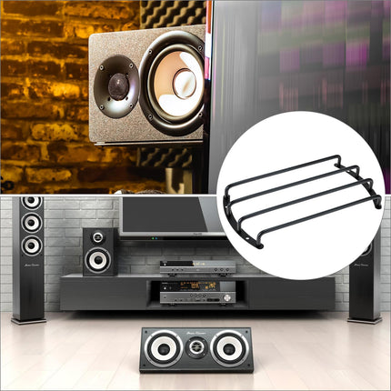 Speaker Grill Cover Set, 2 Pcs 10" Metal Bar Grille Audio, 4 Bars Speaker Subwoofer Grill Grille Cover, Compatible with Most Round Car Audio Subwoofers.