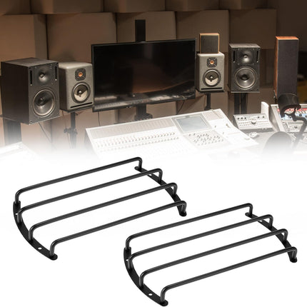 Speaker Grill Cover Set, 2 Pcs 10" Metal Bar Grille Audio, 4 Bars Speaker Subwoofer Grill Grille Cover, Compatible with Most Round Car Audio Subwoofers.