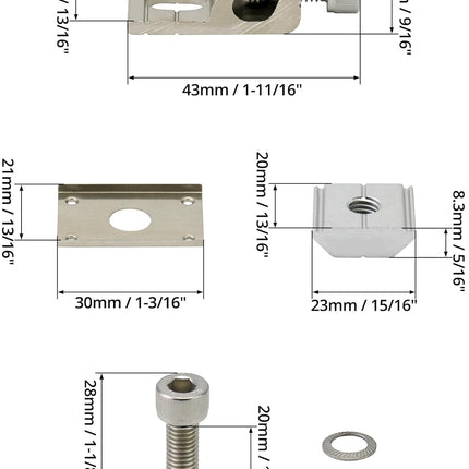 Grounding Lug 6.7mm – Aluminium Alloy Rail Connector for Solar Roof, Ground Mount & Carport Systems.