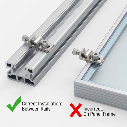 Grounding Lug 6.7mm – Aluminium Alloy Rail Connector for Solar Roof, Ground Mount & Carport Systems.