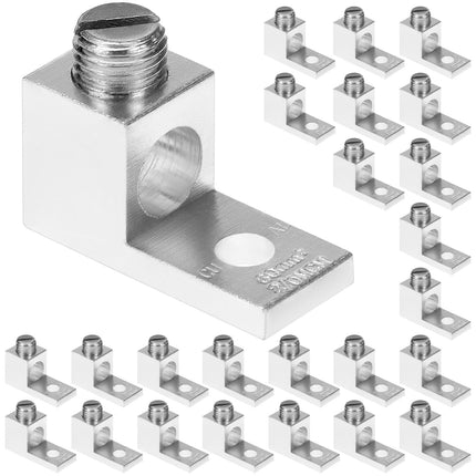 Aluminum Alloy Mechanical Lugs, 25Pcs High-Strength Terminal Mechanical Lug, Screw Size 5/16-24, Compatible with 14 AWG - 2/0 AWG Conductors.