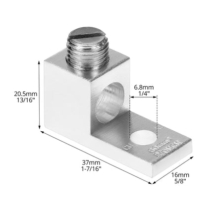 Aluminum Alloy Mechanical Lugs, 25Pcs High-Strength Terminal Mechanical Lug, Screw Size 5/16-24, Compatible with 14 AWG - 2/0 AWG Conductors.