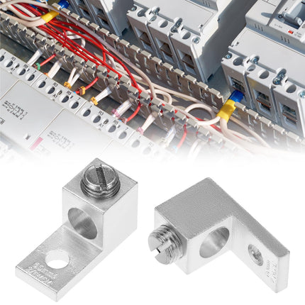 Aluminum Alloy Mechanical Lugs, 25Pcs High-Strength Terminal Mechanical Lug, Screw Size 5/16-24, Compatible with 14 AWG - 2/0 AWG Conductors.