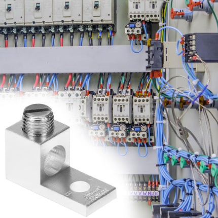 Aluminum Alloy Mechanical Lugs, 25Pcs High-Strength Terminal Mechanical Lug, Screw Size 5/16-24, Compatible with 14 AWG - 2/0 AWG Conductors.