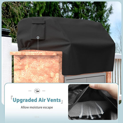 38'' Built-in Grill Cover for Coyote, DCS, Jenn-Air, KitchenAid, and Lynx, Waterproof & Windproof Island Grill Top Cover, 38" W x 28" D x 24" H.