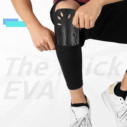 Soccer Shin Guards Sleeves 4 Pairs Flexible Soccer Shin Guard Leg Performance Support Polyester Soccer Shin Guard Sleeve Holder with Pocket for Soccer Sport.