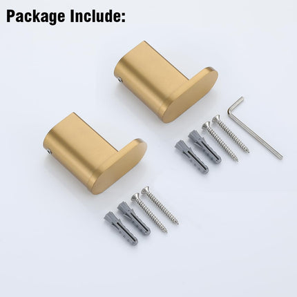 Champagne Bronze Towel Hooks for Bathrooms Wall Mount Coat Hooks SUS304 Stainless Steel Hand Towel Robe Hook.96026-8CB.