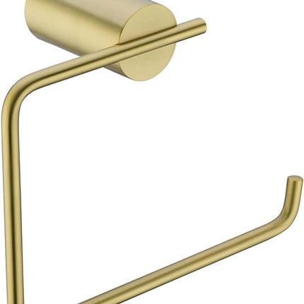Brushed Gold Towel Ring Wall Mounted Hand Towel Holder for Bathroom Solid SUS304 Stainless Steel Bath Hand Towel Hangers.RD-96068-5BG-2.