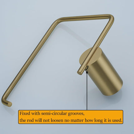 Brushed Gold Towel Ring Wall Mounted Hand Towel Holder for Bathroom Solid SUS304 Stainless Steel Bath Hand Towel Hangers.RD-96068-5BG-2.