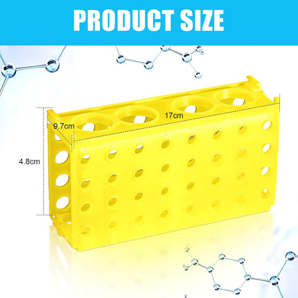 8 Pcs Test Tube Rack 4 Way 0.5ml/ 1.5ml/ 10ml/ 15ml/ 50ml Interlocking Multi PCR Tube Rack Stand Plastic Polypropylene for Centrifuge Lab Scientific Experiments Supplies.