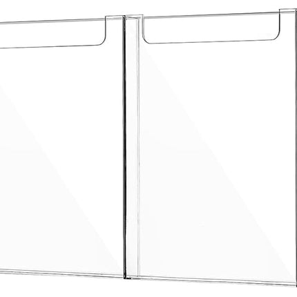 Acrylic Brochure Holder, 8.5 x 11 Inch Flyer Magazine Display Wall Mount Pamphlet Rack Clear Plastic Brochure Stand Literature Holder for Office Classroom Home (4 Pockets).