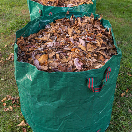 3-Pack 72 Gallon Yard Waste Bags, Reusable Heavy Duty Collapsible Garden Leaf Bags with Plastic Ring, Stand-Up Yard Waste Bin for Leaves, Lawn Debris & Grass Clippings.