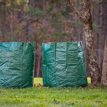 2-Pack 132 Gallon Yard Waste Bags, Reusable Heavy Duty Collapsible Garden Leaf Bags with Plastic Ring, Stand-Up Yard Waste Bin for Leaves, Lawn Debris & Grass Clippings.