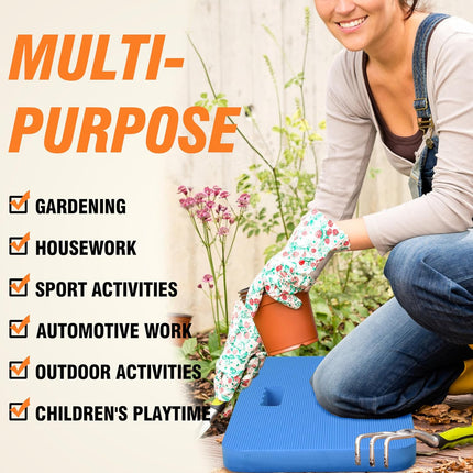 3-Pack Garden Kneeling Pad - For Gardening, Baby Bath, Yoga, Pilates, Exercise, Blue.