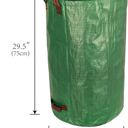 3-Pack 32 Gallon Yard Waste Bags, Reusable Heavy Duty Collapsible Garden Leaf Bags with Plastic Ring, Stand-Up Yard Waste Bin for Leaves, Lawn Debris & Grass Clippings.
