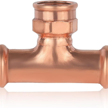Copper Press Tee, 3/4" x Press Female Tee - LBP Design,(PRESS079).