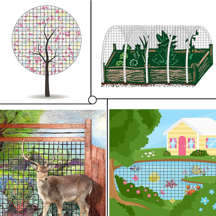 6.8ft x 65ft Anti Bird Netting, Pond Net with 50pcs Cable Ties - Protect Your Garden Vegetables Fruit Plants Ponds.