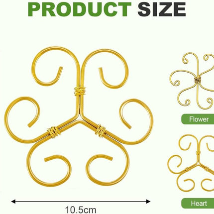 Plant Stem Support Set, 2025 New Reusable Plastic Climbing Plant Support Plant Trellis 3/6 Pcs, Upgrade Climbing Houseplant Support Stakes for Indoor Plants Stem Holder (3, Flower Goldern).