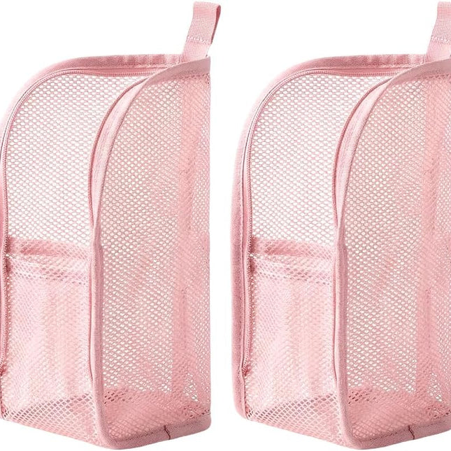 Standing Toiletry Bag, 2026 New EVA Mesh Large Capacity Cosmetic Waterproof Bag, Upgrade Portable Lightweight Travel Toiletry Bag Water Resistant Toiletries Storage Bag (Pink X2).