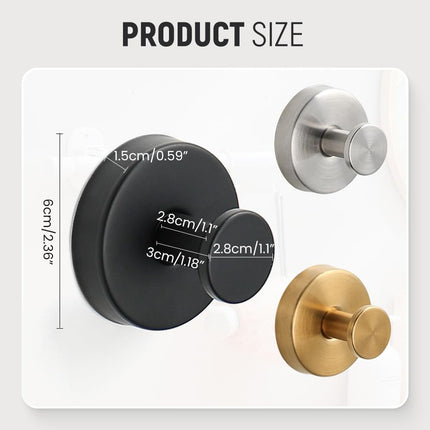 Suction Cup Hooks for Wreaths on Glass, 2025 New Stainless Steel Waterproof Suction Cup Hooks, Upgrade Hold No Drill Hooks for Bathroom Shower Mirrors Kitchens Hanging Towels Hooks (2, Goldern).