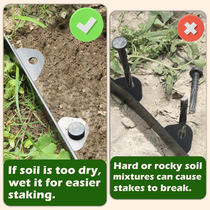 No Dig Landscape Edging Kit, 40-Foot Long, 3-Inch Tall Garden Edging Border and 100 pcs Landscape Edging Anchoring Spikes Bundle.