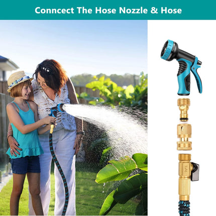 Garden Hose Quick Connector, Solid Brass 3/4 Inch Thread Fitting No-Leak Water Hose Female and Male Easy Connect (6 Sets).
