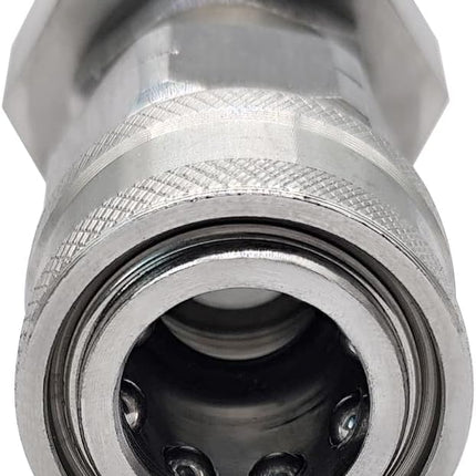 Stainless Steel 3/4 Garden Hose Female Threaded to 3/8 Pressure Washer Adapter Convert Hose to Power Washer Quick Connector Socket Coupler(3/8 QC).