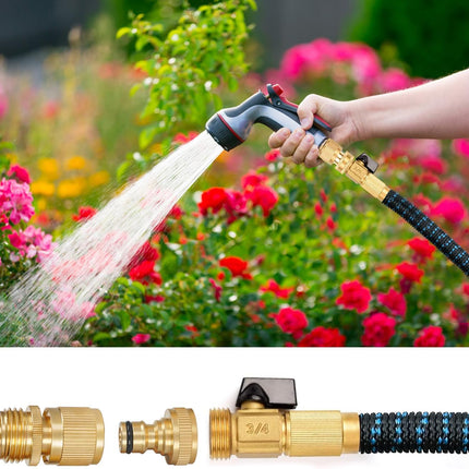 Garden Hose Quick Connector, Solid Brass 3/4 Inch Thread Fitting No-Leak Water Hose Female and Male Easy Connect (6 Sets).