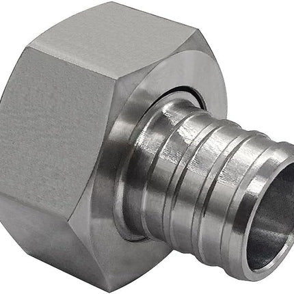 304 Stainless Steel PEX Garden Hose Adapter Fitting 3/4" PEX Barb to 3/4" GHT Female Connector for Irrigation Watering Outdoor Garden Water.