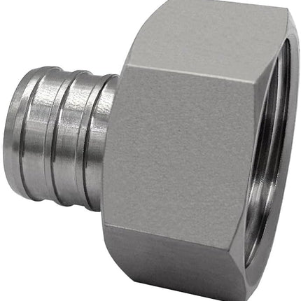 304 Stainless Steel PEX Garden Hose Adapter Fitting 3/4" PEX Barb to 3/4" GHT Female Connector for Irrigation Watering Outdoor Garden Water.