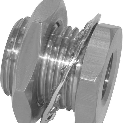 1/4" NPT Stainless Steel Female Bulkhead Coupler Thru-bulk Full Female Thread Pipe Fitting (Pack of 2).