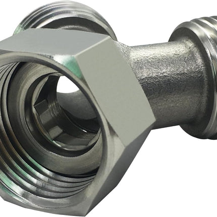 Stainless Steel Garden Hose Splitter 2 Way Y Connector Heavy Duty for Outdoor Garden Faucet Hose Bib.