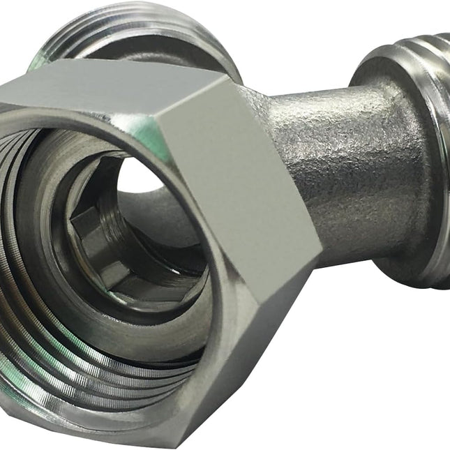 Stainless Steel Garden Hose Splitter 2 Way Y Connector Heavy Duty for Outdoor Garden Faucet Hose Bib.