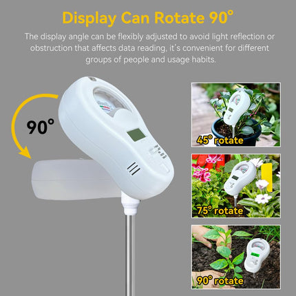 6in1 Multi-Function Soil Moisture Meters Tester Temperature/PH/Humidity/Moisture/Sunlight/Fertility Meter Soil Testing Analyzer Kit for Plants Farms Gardens Lawns Indoor Outdoor Plant Care.