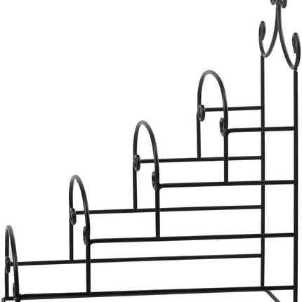 4-Tier Metal Scrollwork Dish Rack Plate Rack Display Stand Holder Cabinet Organizer Set of 2.