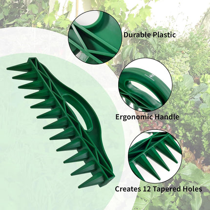 The Row Seeder by  – Handheld Garden Tool for Precise Seed & Seedling Spacing in Rows & Seed Trays – for Vegetables, Flowers & Herbs. Durable & Ergonomic.