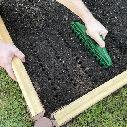 The Row Seeder by  – Handheld Garden Tool for Precise Seed & Seedling Spacing in Rows & Seed Trays – for Vegetables, Flowers & Herbs. Durable & Ergonomic.