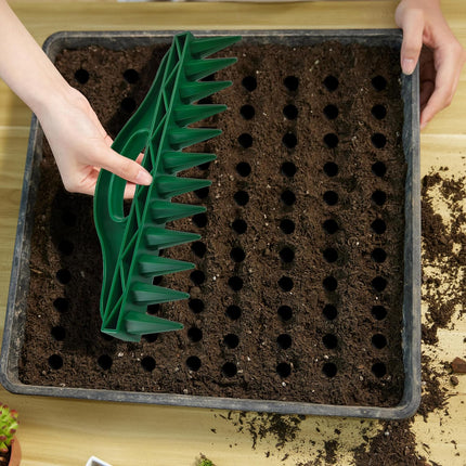 The Row Seeder by  – Handheld Garden Tool for Precise Seed & Seedling Spacing in Rows & Seed Trays – for Vegetables, Flowers & Herbs. Durable & Ergonomic.
